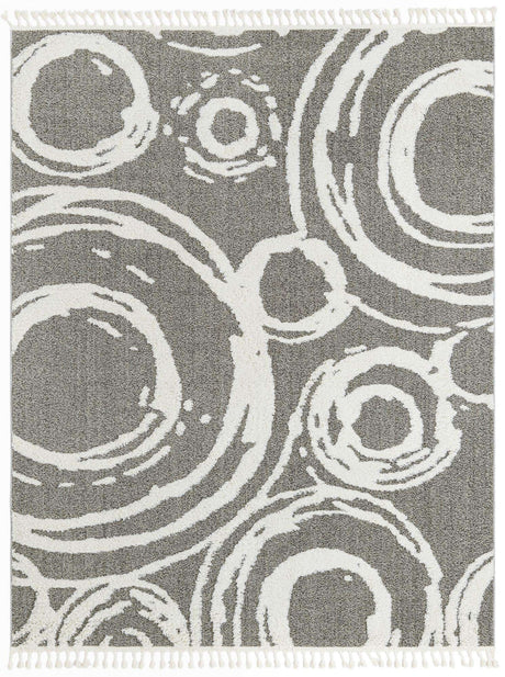 Gray 7' 10 x 10' Boho Rectangle Area Rug 100% Polyester With Cotton Backing Geometric Modern Boho Bohemian Decor Carpet for Living Rooms Office Dining Kitchen Unique Interior Design for Sale at Rug Engine