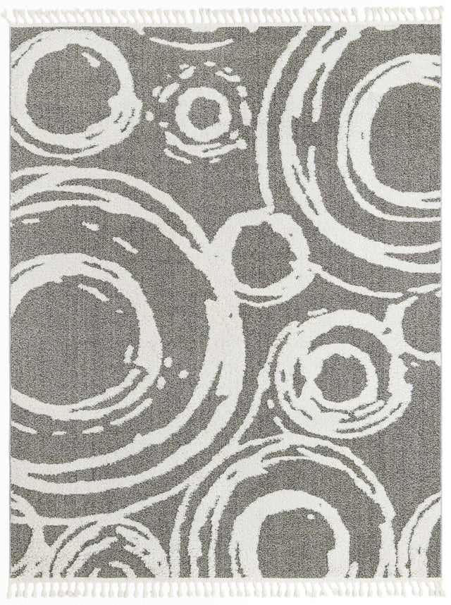 Gray 7' 10 x 10' Boho Rectangle Area Rug 100% Polyester With Cotton Backing Geometric Modern Boho Bohemian Decor Carpet for Living Rooms Office Dining Kitchen Unique Interior Design for Sale at Rug Engine