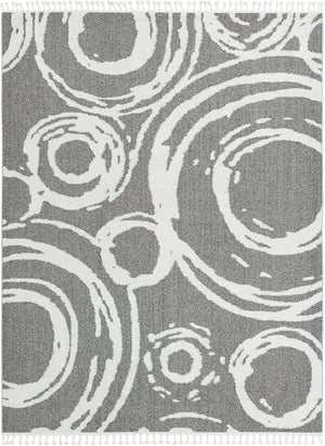 Gray 9' x 12' Boho Rectangle Area Rug 100% Polyester With Cotton Backing Geometric Modern Boho Bohemian Decor Carpet for Living Rooms Office Dining Kitchen Unique Interior Design for Sale at Rug Engine