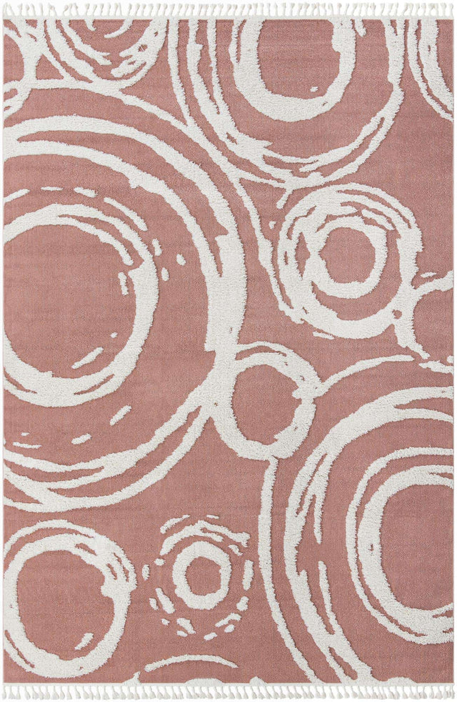 Pink 9' 6 x 14' 3 Boho Rectangle Area Rug 100% Polyester With Cotton Backing Geometric Modern Boho Bohemian Decor Carpet for Living Rooms Office Dining Kitchen Unique Interior Design for Sale at Rug Engine