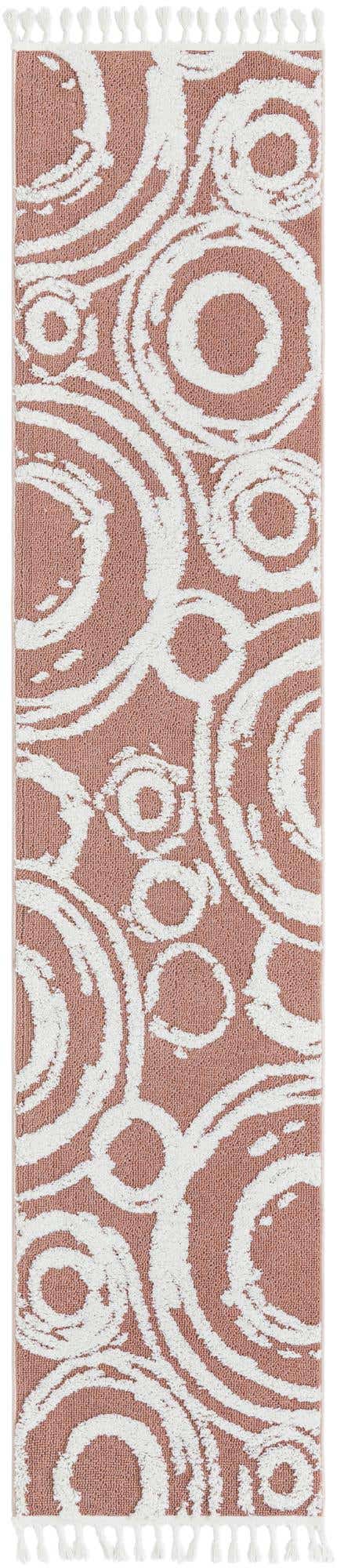 Pink 2' 7 x 12' Boho Runner Area Rug 100% Polyester With Cotton Backing Geometric Modern Boho Bohemian Decor Carpet for Living Rooms Office Dining Kitchen Unique Interior Design for Sale at Rug Engine