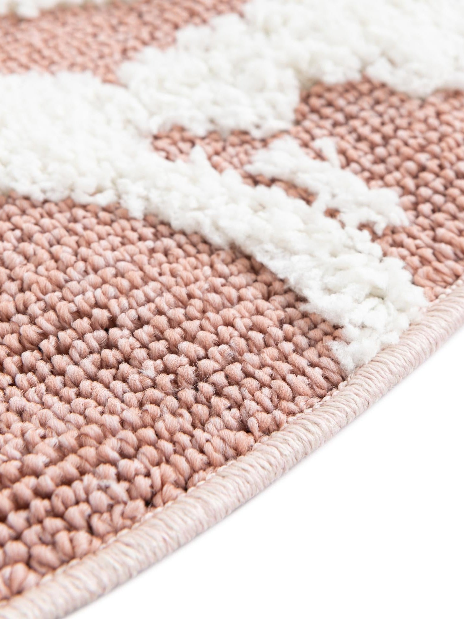 Pink 3' 3 x 3' 3 Boho Round Area Rug 100% Polyester With Cotton Backing Geometric Modern Boho Bohemian Decor Carpet for Living Rooms Office Dining Kitchen Unique Interior Design for Sale at Rug Engine