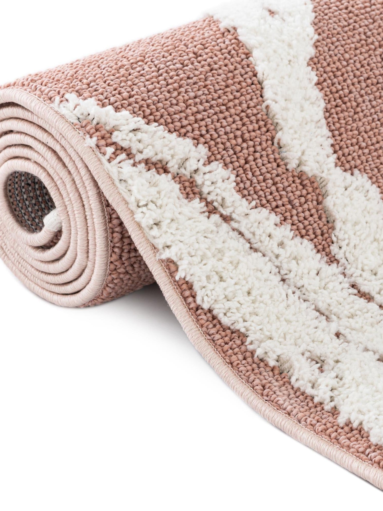 Pink 7' 10 x 7' 10 Boho Round Area Rug 100% Polyester With Cotton Backing Geometric Modern Boho Bohemian Decor Carpet for Living Rooms Office Dining Kitchen Unique Interior Design for Sale at Rug Engine