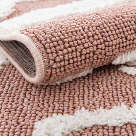 Pink 2' x 3' 1 Boho Rectangle Area Rug 100% Polyester With Cotton Backing Geometric Modern Boho Bohemian Decor Carpet for Living Rooms Office Dining Kitchen Unique Interior Design for Sale at Rug Engine