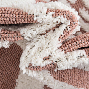 Pink 9' 6 x 14' 3 Boho Rectangle Area Rug 100% Polyester With Cotton Backing Geometric Modern Boho Bohemian Decor Carpet for Living Rooms Office Dining Kitchen Unique Interior Design for Sale at Rug Engine
