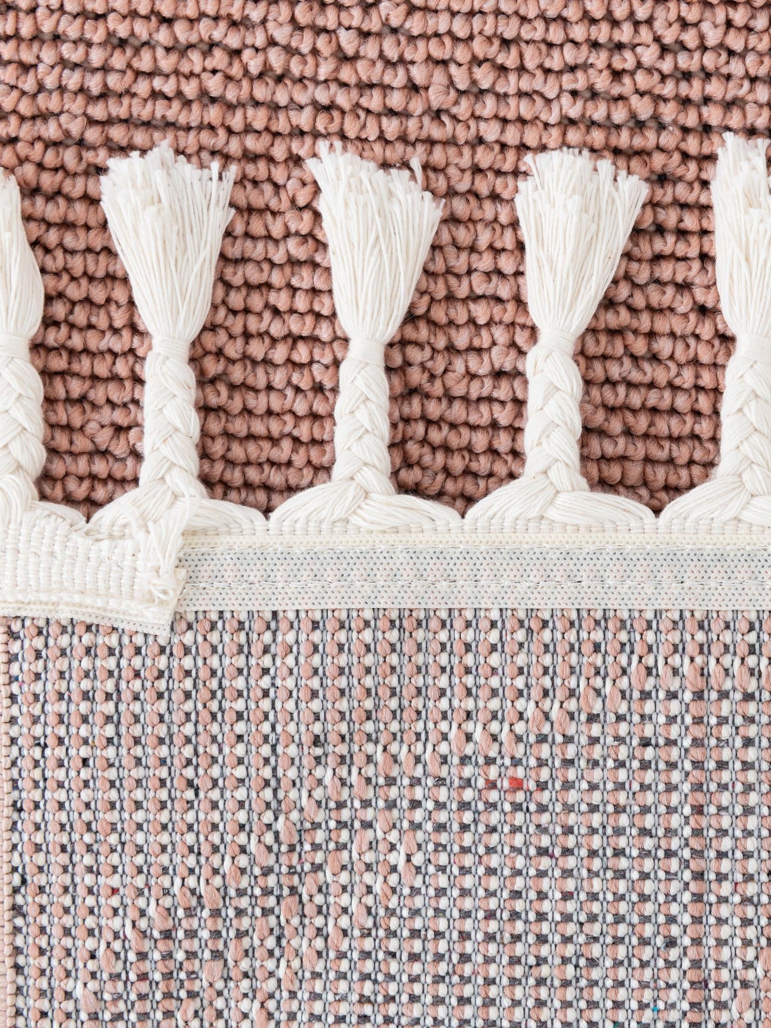 Pink 4' 1 x 6' 1 Boho Rectangle Area Rug 100% Polyester With Cotton Backing Geometric Modern Boho Bohemian Decor Carpet for Living Rooms Office Dining Kitchen Unique Interior Design for Sale at Rug Engine
