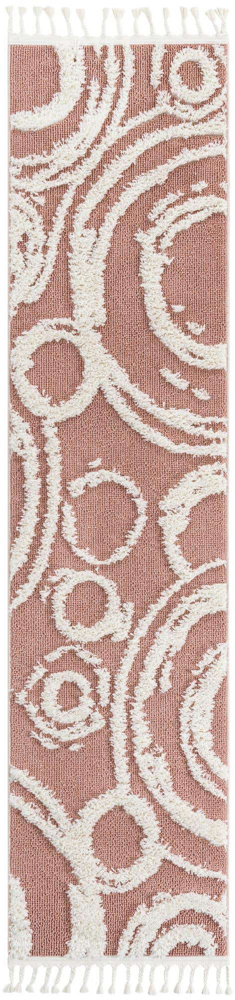 Pink 2' x 8' Boho Runner Area Rug 100% Polyester With Cotton Backing Geometric Modern Boho Bohemian Decor Carpet for Living Rooms Office Dining Kitchen Unique Interior Design for Sale at Rug Engine