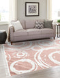 Pink 7' 10 x 7' 10 Boho Square Area Rug 100% Polyester With Cotton Backing Geometric Modern Boho Bohemian Decor Carpet for Living Rooms Office Dining Kitchen Unique Interior Design for Sale at Rug Engine