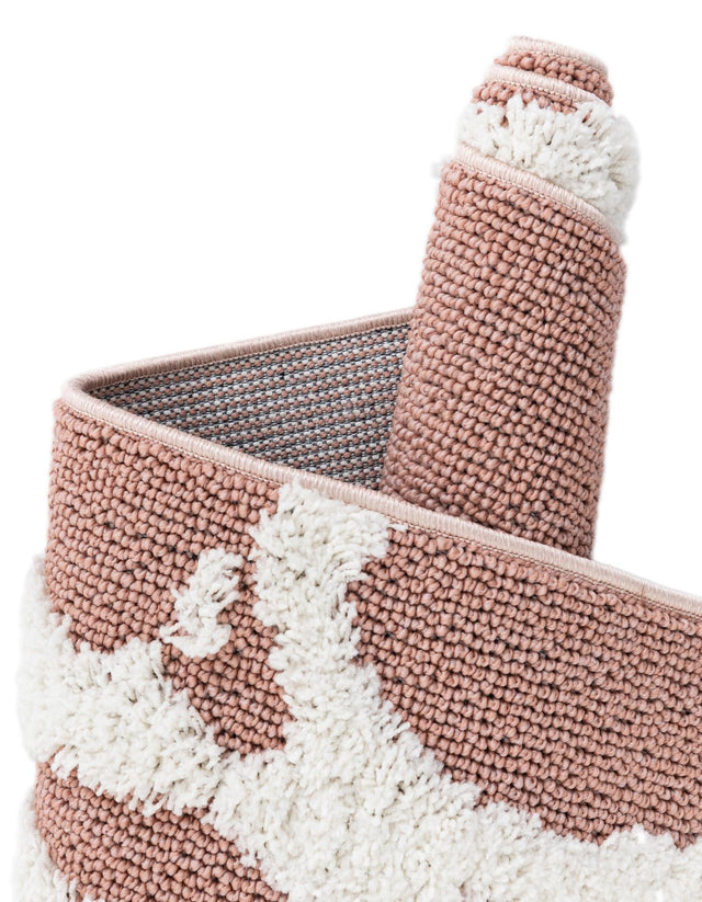 Pink 7' 10 x 7' 10 Boho Square Area Rug 100% Polyester With Cotton Backing Geometric Modern Boho Bohemian Decor Carpet for Living Rooms Office Dining Kitchen Unique Interior Design for Sale at Rug Engine