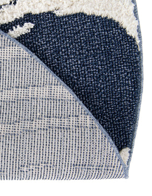 Blue 7' 10 x 7' 10 Boho Round Area Rug 100% Polyester With Cotton Backing Geometric Modern Boho Bohemian Decor Carpet for Living Rooms Office Dining Kitchen Unique Interior Design for Sale at Rug Engine