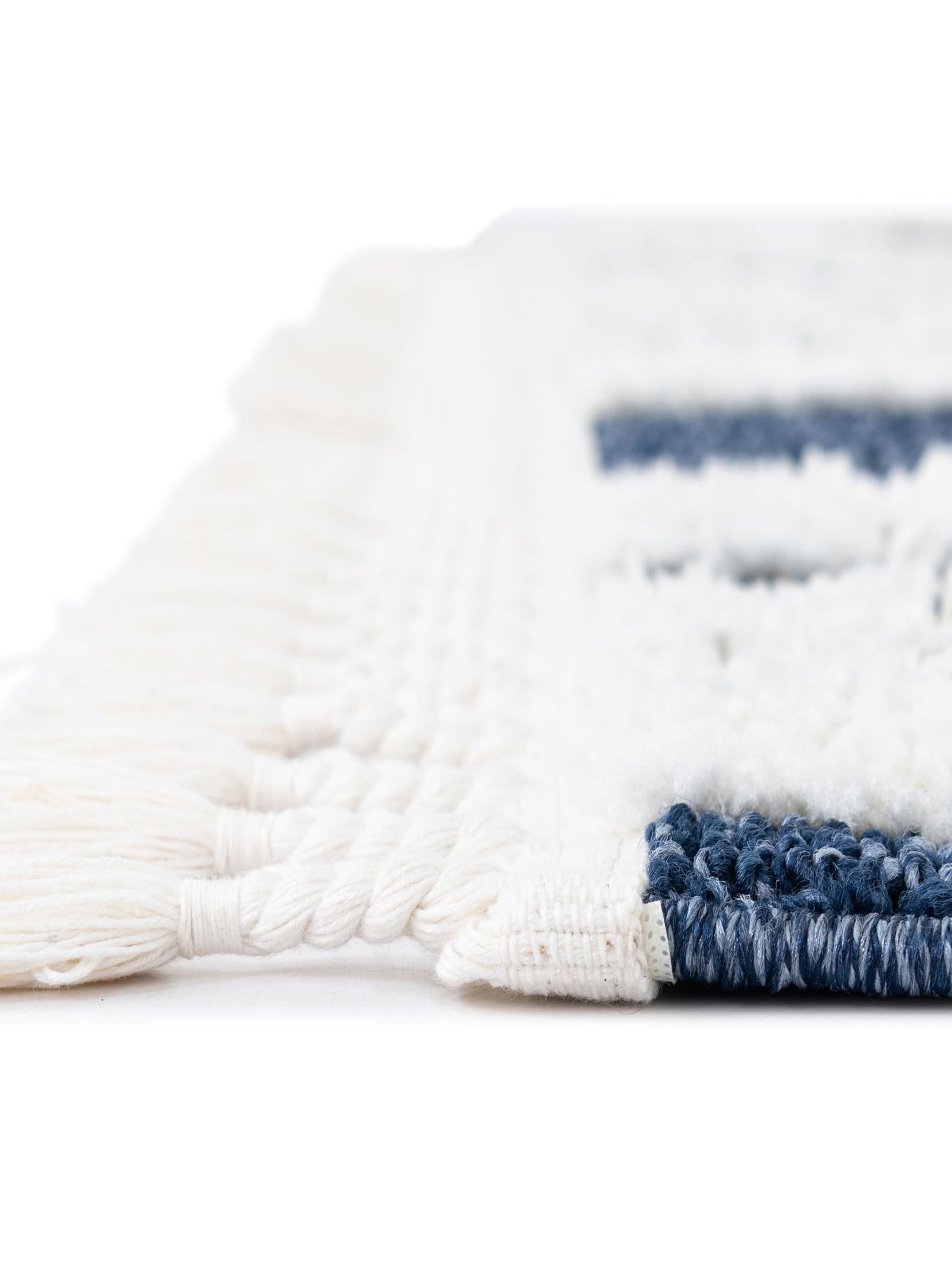 Blue 2' x 3' 1 Boho Rectangle Area Rug 100% Polyester With Cotton Backing Geometric Modern Boho Bohemian Decor Carpet for Living Rooms Office Dining Kitchen Unique Interior Design for Sale at Rug Engine