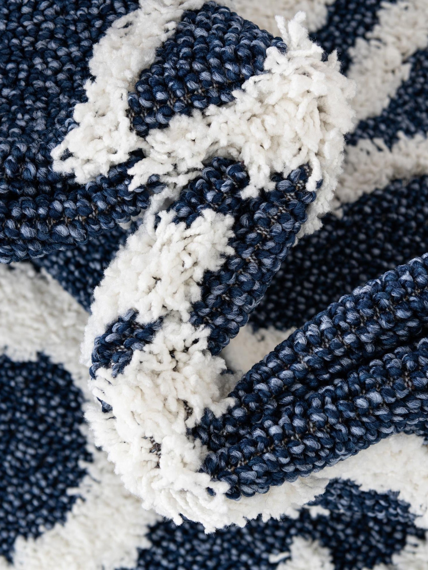 Blue 2' x 3' 1 Boho Rectangle Area Rug 100% Polyester With Cotton Backing Geometric Modern Boho Bohemian Decor Carpet for Living Rooms Office Dining Kitchen Unique Interior Design for Sale at Rug Engine