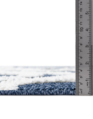 Blue 2' 7 x 12' Boho Runner Area Rug 100% Polyester With Cotton Backing Geometric Modern Boho Bohemian Decor Carpet for Living Rooms Office Dining Kitchen Unique Interior Design for Sale at Rug Engine