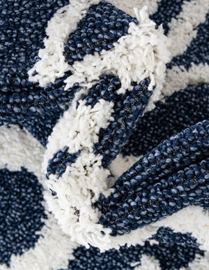 Blue 2' x 4' 1 Boho Runner Area Rug 100% Polyester With Cotton Backing Geometric Modern Boho Bohemian Decor Carpet for Living Rooms Office Dining Kitchen Unique Interior Design for Sale at Rug Engine