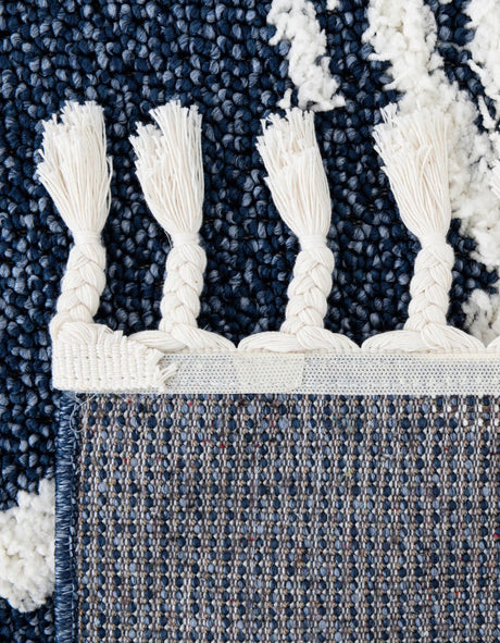 Blue 2' x 4' 1 Boho Runner Area Rug 100% Polyester With Cotton Backing Geometric Modern Boho Bohemian Decor Carpet for Living Rooms Office Dining Kitchen Unique Interior Design for Sale at Rug Engine