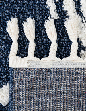 Blue 2' 7 x 12' Boho Runner Area Rug 100% Polyester With Cotton Backing Geometric Modern Boho Bohemian Decor Carpet for Living Rooms Office Dining Kitchen Unique Interior Design for Sale at Rug Engine