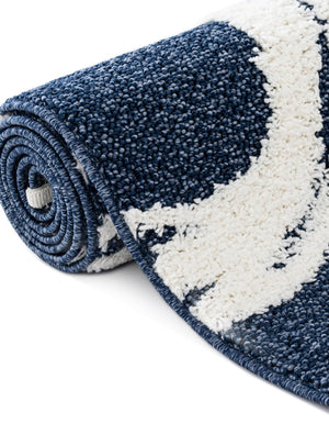 Blue 2' x 4' 1 Boho Runner Area Rug 100% Polyester With Cotton Backing Geometric Modern Boho Bohemian Decor Carpet for Living Rooms Office Dining Kitchen Unique Interior Design for Sale at Rug Engine