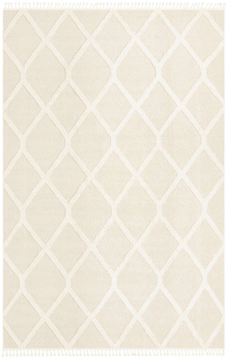 Ivory 9' 6 x 14' 3 Boho Rectangle Area Rug 100% Polyester With Cotton Backing Geometric Modern Boho Bohemian Decor Carpet for Living Rooms Office Dining Kitchen Unique Interior Design for Sale at Rug Engine