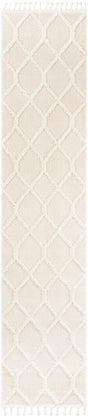 Ivory 2' 7 x 12' Boho Runner Area Rug 100% Polyester With Cotton Backing Geometric Modern Boho Bohemian Decor Carpet for Living Rooms Office Dining Kitchen Unique Interior Design for Sale at Rug Engine