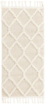 Ivory 2' x 4' 1 Boho Runner Area Rug 100% Polyester With Cotton Backing Geometric Modern Boho Bohemian Decor Carpet for Living Rooms Office Dining Kitchen Unique Interior Design for Sale at Rug Engine