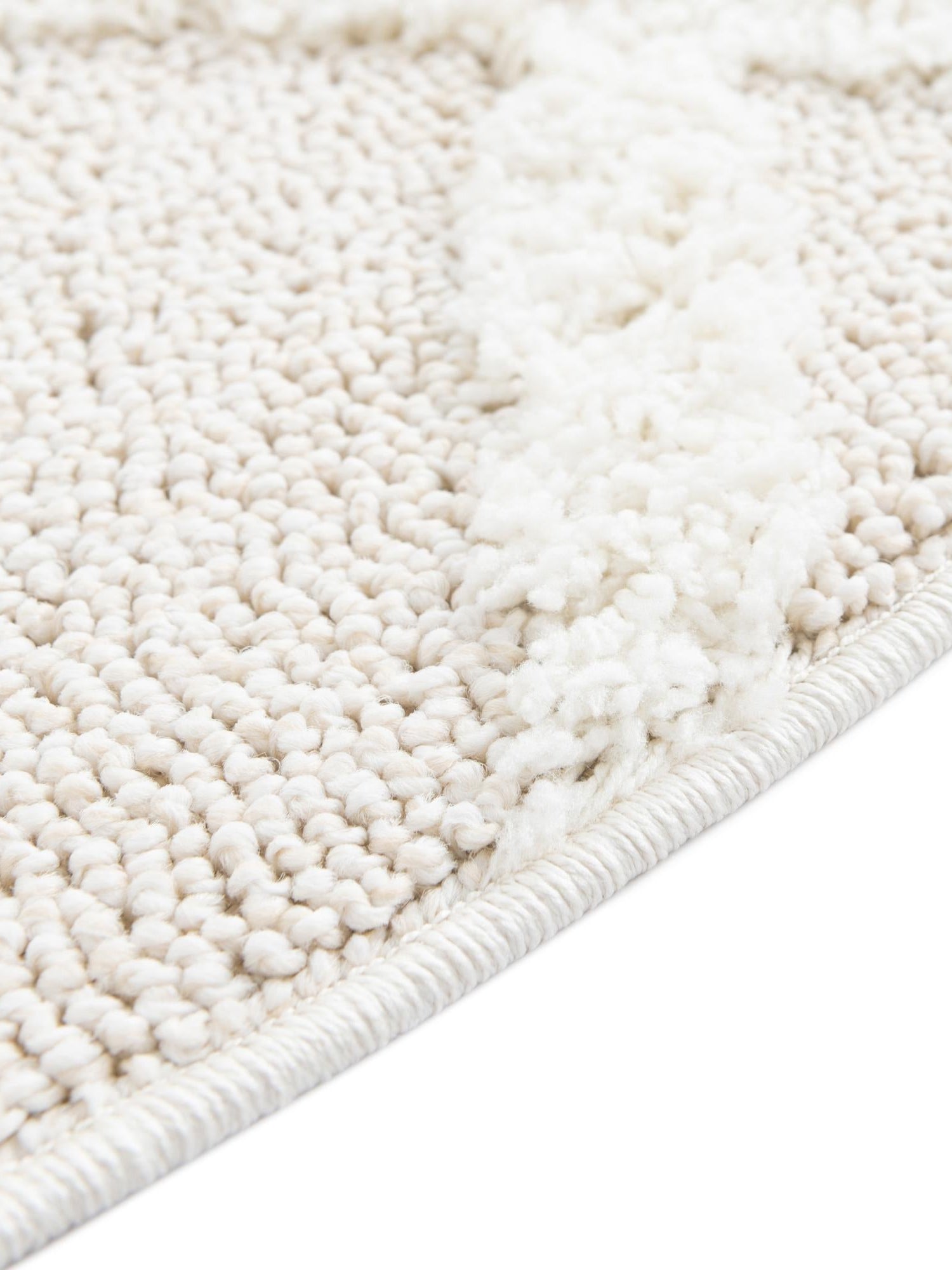 Ivory 7' 10 x 7' 10 Boho Round Area Rug 100% Polyester With Cotton Backing Geometric Modern Boho Bohemian Decor Carpet for Living Rooms Office Dining Kitchen Unique Interior Design for Sale at Rug Engine