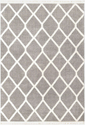 Gray 9' 6 x 14' 3 Boho Rectangle Area Rug 100% Polyester With Cotton Backing Geometric Modern Boho Bohemian Decor Carpet for Living Rooms Office Dining Kitchen Unique Interior Design for Sale at Rug Engine