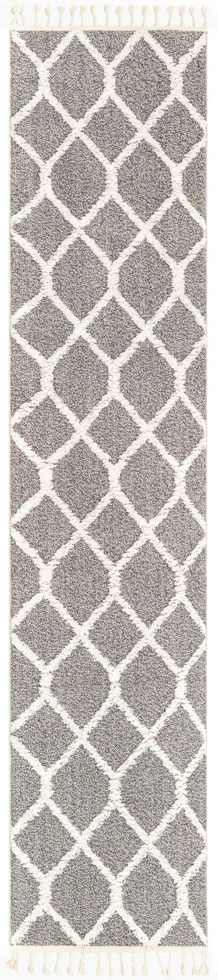 Gray 2' 7 x 12' Boho Runner Area Rug 100% Polyester With Cotton Backing Geometric Modern Boho Bohemian Decor Carpet for Living Rooms Office Dining Kitchen Unique Interior Design for Sale at Rug Engine