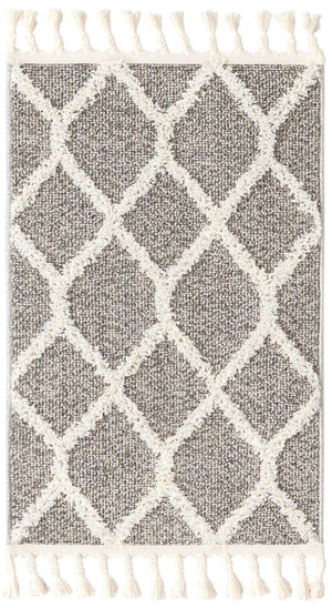 Gray 2' x 3' 1 Boho Rectangle Area Rug 100% Polyester With Cotton Backing Geometric Modern Boho Bohemian Decor Carpet for Living Rooms Office Dining Kitchen Unique Interior Design for Sale at Rug Engine