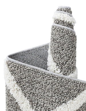 Gray 7' 10 x 7' 10 Boho Round Area Rug 100% Polyester With Cotton Backing Geometric Modern Boho Bohemian Decor Carpet for Living Rooms Office Dining Kitchen Unique Interior Design for Sale at Rug Engine