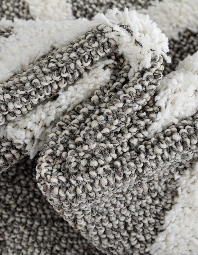Gray 9' 6 x 14' 3 Boho Rectangle Area Rug 100% Polyester With Cotton Backing Geometric Modern Boho Bohemian Decor Carpet for Living Rooms Office Dining Kitchen Unique Interior Design for Sale at Rug Engine