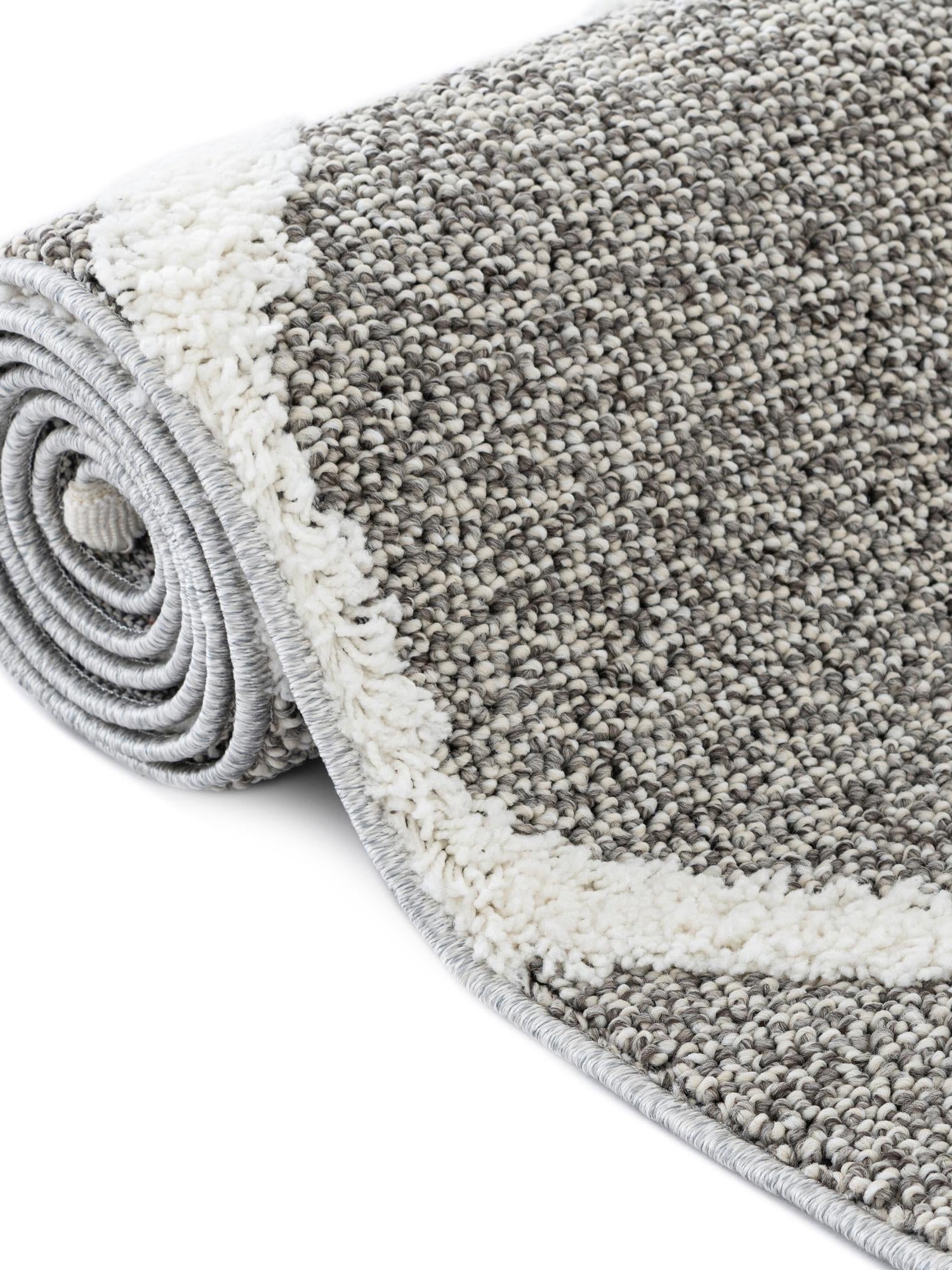 Gray 4' 1 x 6' 1 Boho Rectangle Area Rug 100% Polyester With Cotton Backing Geometric Modern Boho Bohemian Decor Carpet for Living Rooms Office Dining Kitchen Unique Interior Design for Sale at Rug Engine
