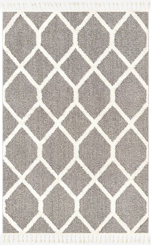 Gray 5' 3 x 8' Boho Rectangle Area Rug 100% Polyester With Cotton Backing Geometric Modern Boho Bohemian Decor Carpet for Living Rooms Office Dining Kitchen Unique Interior Design for Sale at Rug Engine