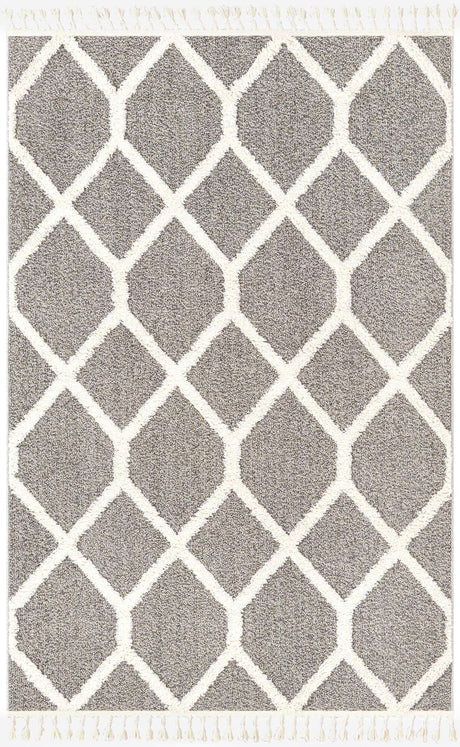 Gray 5' 3 x 8' Boho Rectangle Area Rug 100% Polyester With Cotton Backing Geometric Modern Boho Bohemian Decor Carpet for Living Rooms Office Dining Kitchen Unique Interior Design for Sale at Rug Engine