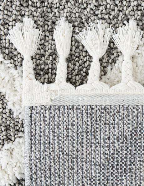 Gray 2' x 8' Boho Runner Area Rug 100% Polyester With Cotton Backing Geometric Modern Boho Bohemian Decor Carpet for Living Rooms Office Dining Kitchen Unique Interior Design for Sale at Rug Engine