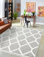 Gray 7' 10 x 7' 10 Boho Square Area Rug 100% Polyester With Cotton Backing Geometric Modern Boho Bohemian Decor Carpet for Living Rooms Office Dining Kitchen Unique Interior Design for Sale at Rug Engine