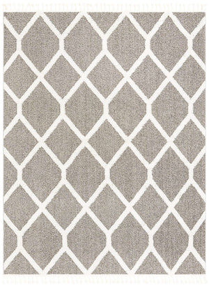 Gray 7' 10 x 10' Boho Rectangle Area Rug 100% Polyester With Cotton Backing Geometric Modern Boho Bohemian Decor Carpet for Living Rooms Office Dining Kitchen Unique Interior Design for Sale at Rug Engine