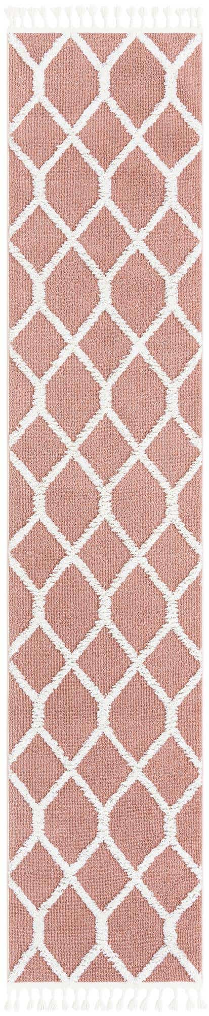 Pink 2' 7 x 12' Boho Runner Area Rug 100% Polyester With Cotton Backing Geometric Modern Boho Bohemian Decor Carpet for Living Rooms Office Dining Kitchen Unique Interior Design for Sale at Rug Engine