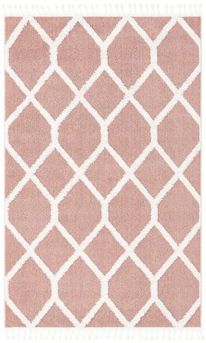 Pink 5' 3 x 8' Boho Rectangle Area Rug 100% Polyester With Cotton Backing Geometric Modern Boho Bohemian Decor Carpet for Living Rooms Office Dining Kitchen Unique Interior Design for Sale at Rug Engine