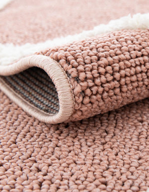 Pink 2' x 4' 1 Boho Runner Area Rug 100% Polyester With Cotton Backing Geometric Modern Boho Bohemian Decor Carpet for Living Rooms Office Dining Kitchen Unique Interior Design for Sale at Rug Engine