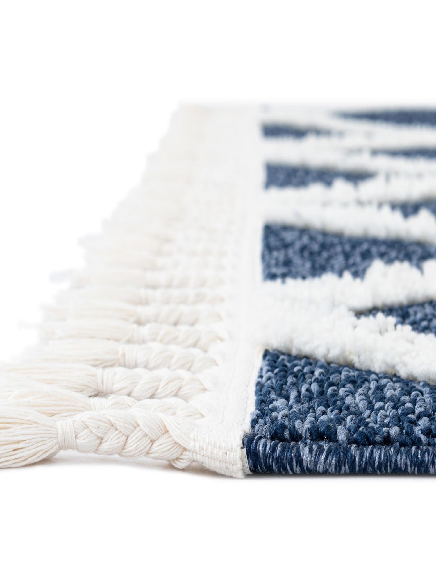 Blue 9' x 12' Boho Rectangle Area Rug 100% Polyester With Cotton Backing Geometric Modern Boho Bohemian Decor Carpet for Living Rooms Office Dining Kitchen Unique Interior Design for Sale at Rug Engine