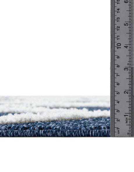 Blue 2' x 6' 1 Boho Runner Area Rug 100% Polyester With Cotton Backing Geometric Modern Boho Bohemian Decor Carpet for Living Rooms Office Dining Kitchen Unique Interior Design for Sale at Rug Engine