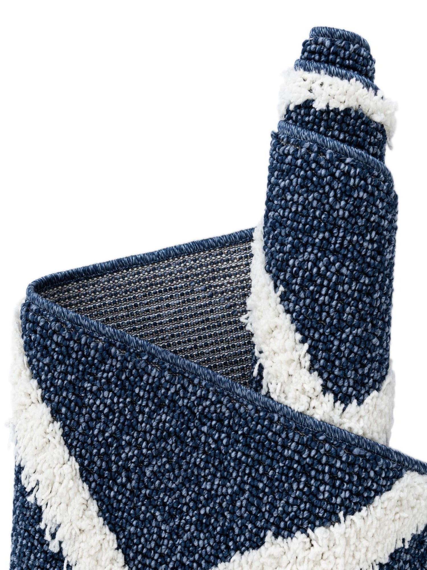 Blue 2' 7 x 12' Boho Runner Area Rug 100% Polyester With Cotton Backing Geometric Modern Boho Bohemian Decor Carpet for Living Rooms Office Dining Kitchen Unique Interior Design for Sale at Rug Engine
