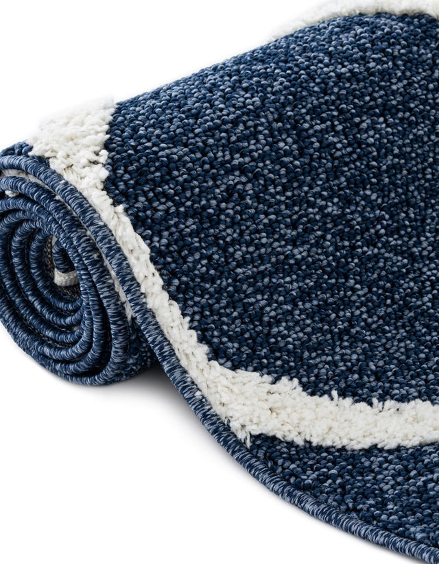 Blue 2' x 4' 1 Boho Runner Area Rug 100% Polyester With Cotton Backing Geometric Modern Boho Bohemian Decor Carpet for Living Rooms Office Dining Kitchen Unique Interior Design for Sale at Rug Engine