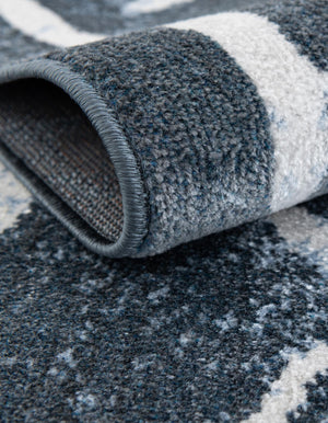 Navy Blue 2' x 8' Kamala Washable Runner Rug