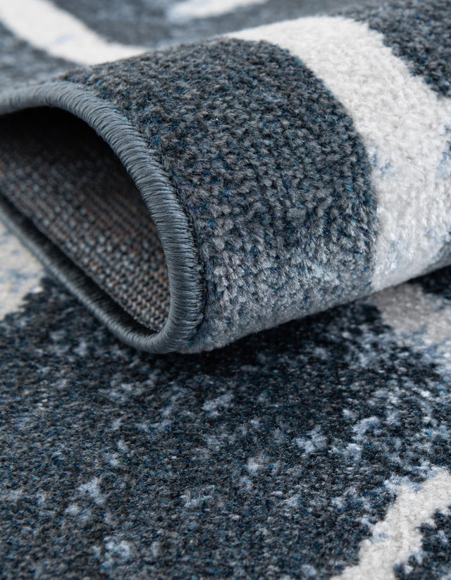 Navy Blue 2' x 8' Kamala Washable Runner Rug