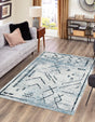 Ivory Gray 5' 3 x 8' Kamala Washable Rectangle Rug