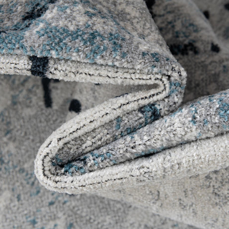 Washable Ivory Gray 4' 1 x 6' 1 Kamala Washable Rectangle Area Rug Easy to Clean Stain Resistant & Durable 100% Polyester Spill-Friendly Carpet for Sale at Rug Engine