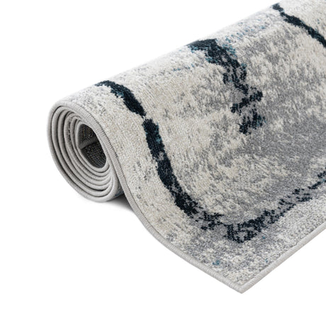 Washable Ivory Gray 3' 3 x 5' 3 Kamala Washable Rectangle Area Rug Easy to Clean Stain Resistant & Durable 100% Polyester Spill-Friendly Carpet for Sale at Rug Engine