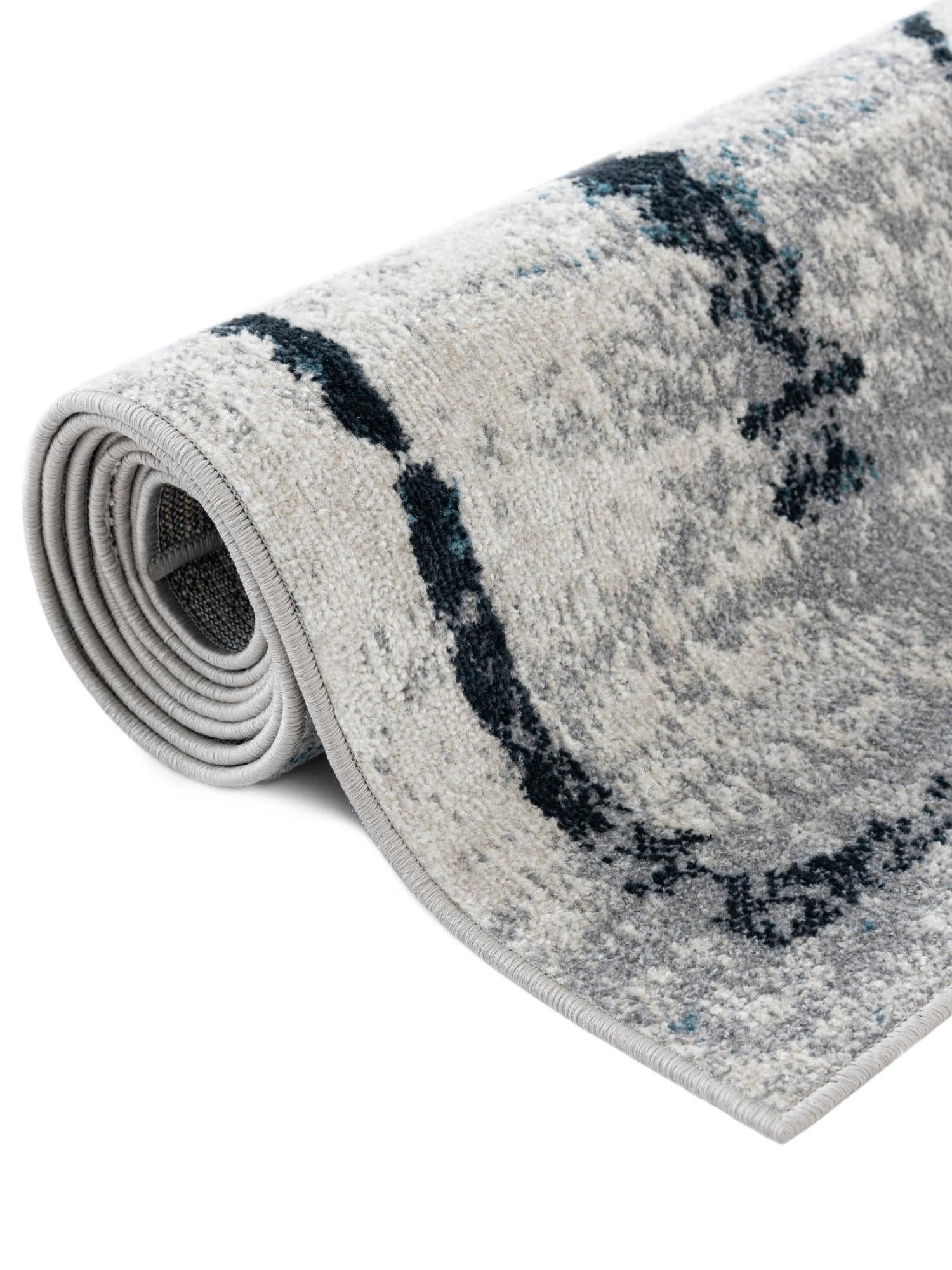 Washable Ivory Gray 2' x 3' 1 Kamala Washable Rectangle Area Rug Easy to Clean Stain Resistant & Durable 100% Polyester Spill-Friendly Carpet for Sale at Rug Engine