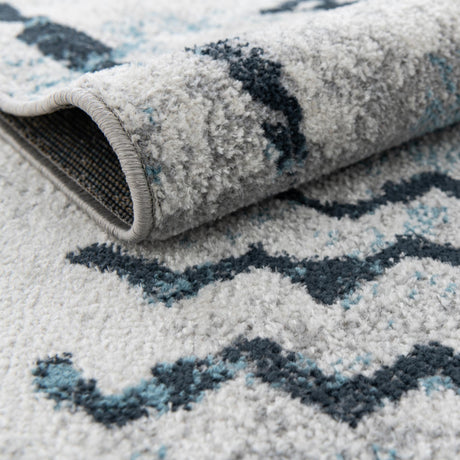 Washable Ivory Gray 2' x 4' 1 Kamala Washable Runner Area Rug Easy to Clean Stain Resistant & Durable 100% Polyester Spill-Friendly Carpet for Sale at Rug Engine